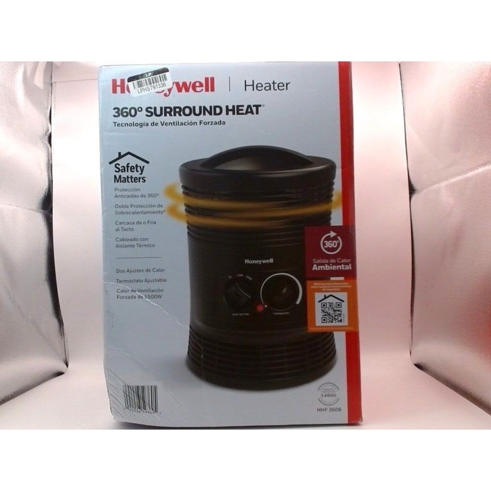 Honeywell - HHF360 1500W 360° Surround Indoor Heater - Black, BRAND NEW IN BOX